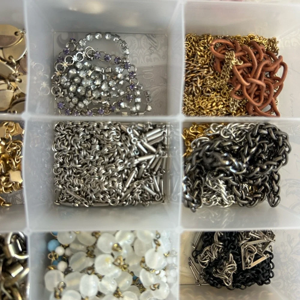 HUGE LOT OF CHAIN ROSARY BEADS FOR JEWELRY MAKING